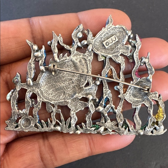 Vintage Under the Sea Fish and Coral JJ Brooch - Picture 8 of 13